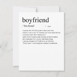 Definitie van Boyfriend Valentijnsdag kaart