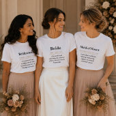 Definitie van Bruidsmeisje T-shirt