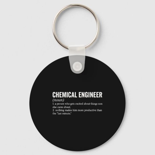 Definitie van chemisch ingenieur beroep Engineer Sleutelhanger (Voorkant)