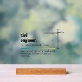Definitie van civiel ingenieur acryl bord (Neutraal)