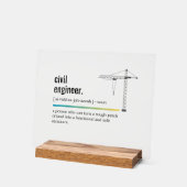 Definitie van civiel ingenieur acryl bord (Hoek)