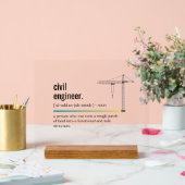 Definitie van civiel ingenieur acryl bord (Huwelijk)