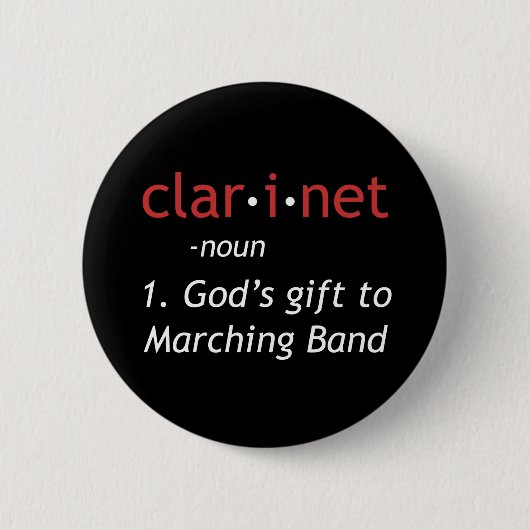 Definitie van Clarinet Ronde Button 5,7 Cm (Voorkant)