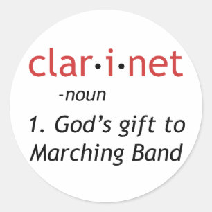 Definitie van Clarinet Ronde Sticker