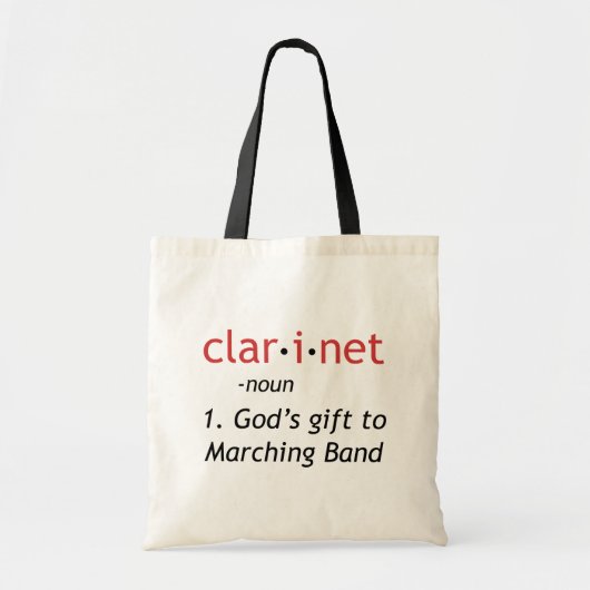 Definitie van Clarinet Tote Bag (Voorkant)