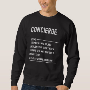 Definitie van concierge-functie titel trui