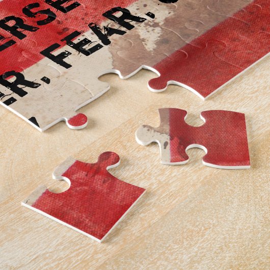 Definitie van Courage Jigzaag Puzzle Legpuzzel (Zijkant)