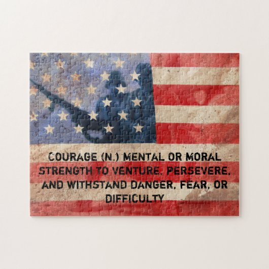 Definitie van Courage Jigzaag Puzzle Legpuzzel (Horizontaal)