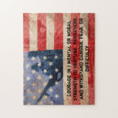 Definitie van Courage Jigzaag Puzzle Legpuzzel (Verticaal)