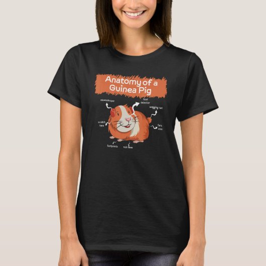 Definitie van "Cute Pet Animal Anatomy" van Varken T-shirt (Voorkant)