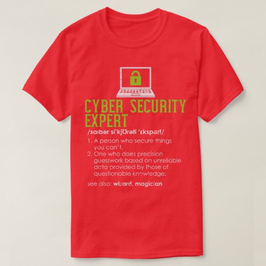 Definitie van cyberbeveiliging t-shirt (Design voorkant)