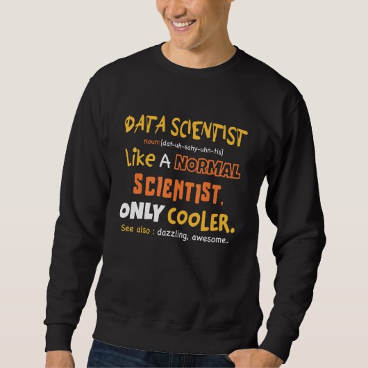Definitie van Data Scientist Data Science-analist Trui (Voorkant)