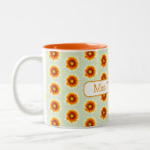 Definitie van de benaming "Floral Name Teacher" aa Tweekleurige Koffiemok (Links)