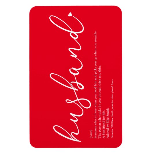 Definitie van de beste echtgenoot ter wereld Scrip Magneet (Verticaal)