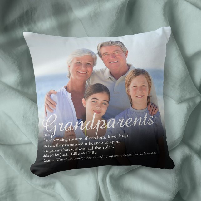 Definitie van de beste grootouders ter wereld ooit kussen (World's Best Ever Grandparents Definition Throw Pillow)