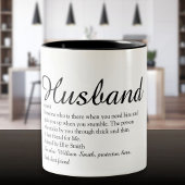 Definitie van de beste man ter wereld ooit Script Tweekleurige Koffiemok