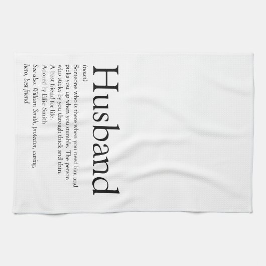 Definitie van de beste man ter wereld ooit theedoek (Horizontaal)