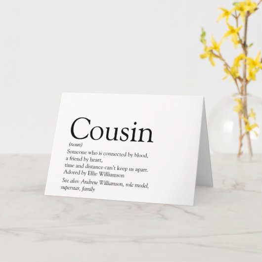 Definitie van de Beste Neef/Oom Ter Wereld Kaart (Gele Bloem)