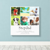 Definitie van de beste stiefvader ter wereld 6 fot canvas afdruk (Insitu (Houten vloer))