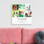 Definitie van de beste stiefvader ter wereld 6 fot canvas afdruk (Insitu (Woonkamer))