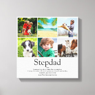 Definitie van de beste stiefvader ter wereld 6 fot canvas afdruk