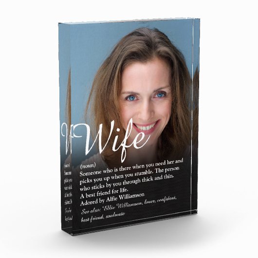 Definitie van de beste vrouw ter wereld Chic scrip Fotoblokken (Links)