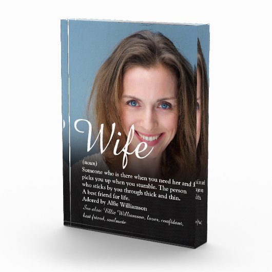 Definitie van de beste vrouw ter wereld Chic scrip Fotoblokken (Rechts)