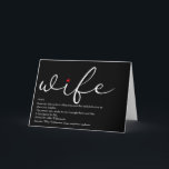 Definitie van de mooiste vrouw ter wereld Chic Sch Kaart<br><div class="desc">Personaliseer voor je speciale vrouw om een unieke cadeau te maken voor verjaardagen,  jubileumfeesten,  bruiloften,  Kerstmis of elke dag dat je wilt laten zien hoeveel ze voor je betekent. Een perfecte manier om haar te laten zien hoe geweldig ze elke dag is. Ontworpen door Thisisnotme©</div>