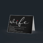 Definitie van de mooiste vrouw ter wereld Chic Sch Kaart<br><div class="desc">Personaliseer voor je speciale vrouw om een unieke cadeau te maken voor verjaardagen,  jubileumfeesten,  bruiloften,  Kerstmis of elke dag dat je wilt laten zien hoeveel ze voor je betekent. Een perfecte manier om haar te laten zien hoe geweldig ze elke dag is. Ontworpen door Thisisnotme©</div>