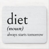 Definitie van dieet muismat (Voorkant)