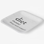 Definitie van dieet papieren bordje (Gebogen)