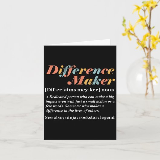 Definitie van Difference Maker Kaart (Gele Bloem)