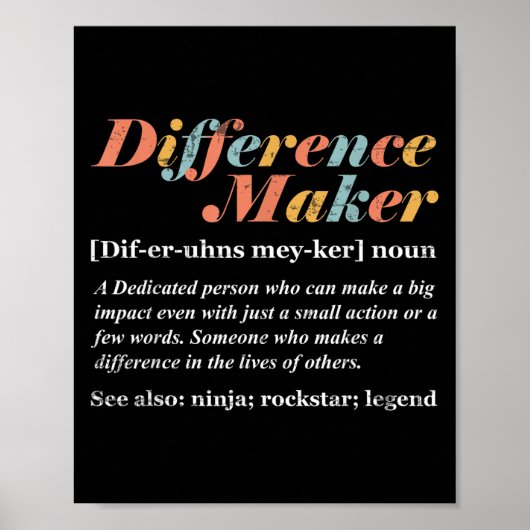 Definitie van Difference Maker Poster (Voorkant)