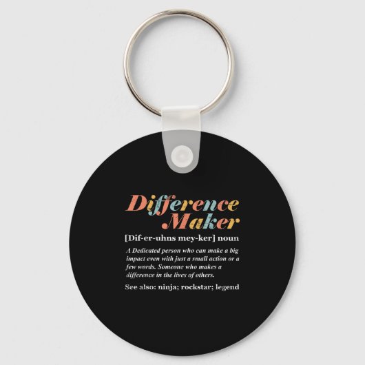Definitie van Difference Maker Sleutelhanger (Voorkant)