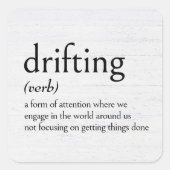 Definitie van DRIFTING Vierkante Sticker (Voorkant)