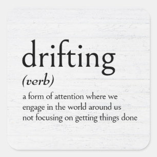 Definitie van DRIFTING Vierkante Sticker