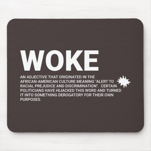 Definitie van echte woke muismat (Voorkant)
