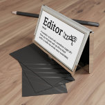 Definitie van editor - Levensduur instellen Visitekaarthouder<br><div class="desc">Een Editor is een tovenaar van de snijkamer,  die orde uit de chaos tovert en elk lijst doet tellen. Deze slanke visitekaartjes houder erkent hun toewijding aan het perfectioneren van het filmische meesterwerk,  ondanks de waanzin.</div>