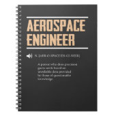 Definitie van een Aerospace Engineer Gift Idea Notitieboek (Voorkant)