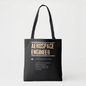 Definitie van een Aerospace Engineer Gift Idea Tote Bag (Voorkant)