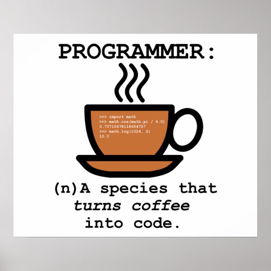 Definitie van een computerprogramma - Geek Poster (Voorkant)