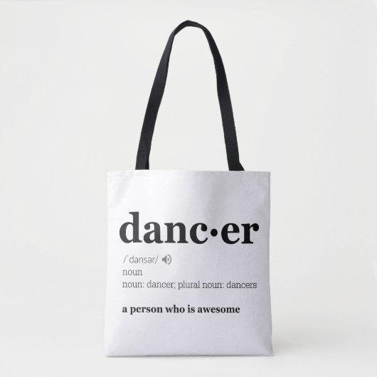 Definitie van een danser tote bag (Voorkant)
