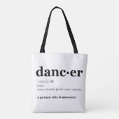 Definitie van een danser tote bag (Achterkant)