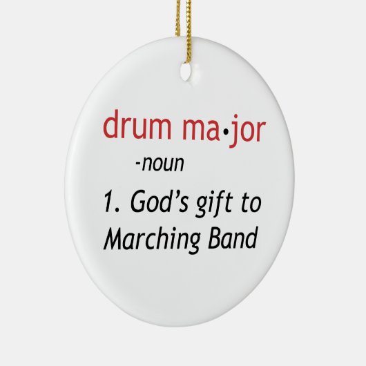 Definitie van een Drum Major Keramisch Ornament (Rechts)