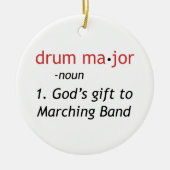 Definitie van een Drum Major Keramisch Ornament (Voorkant)