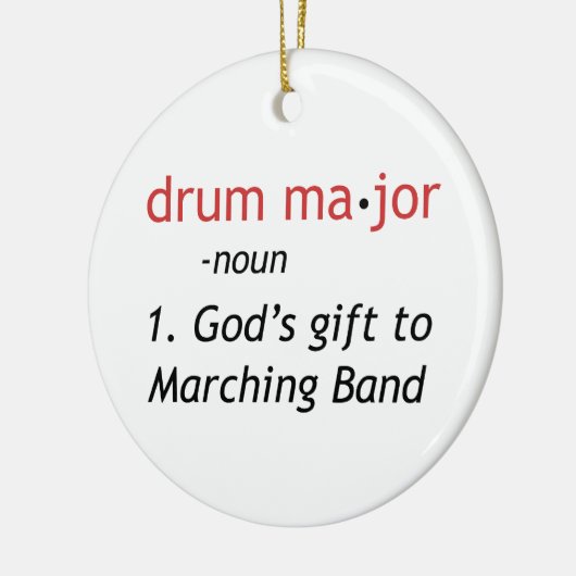 Definitie van een Drum Major Keramisch Ornament (Links)