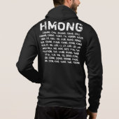 Definitie van een Hmong (m/ achternaam) Zipup Hood Hoodie (Achterkant)
