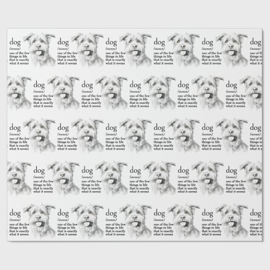 Definitie van een hond cadeaupapier (Vlak)