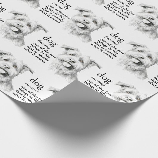 Definitie van een hond cadeaupapier (Hoek)