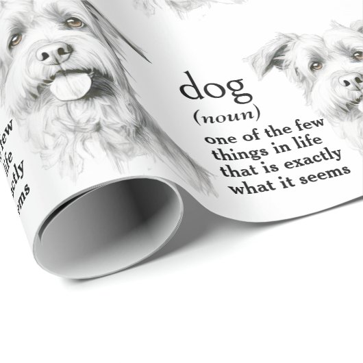 Definitie van een hond cadeaupapier (Rol Hoek)